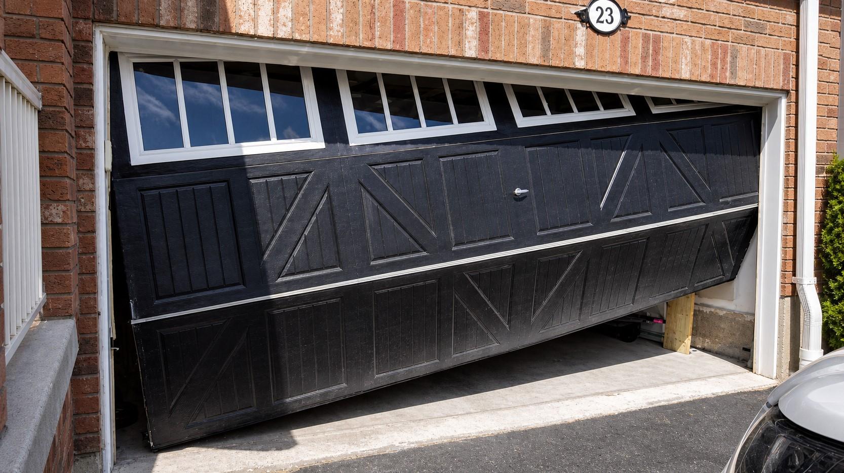 Broken garage door